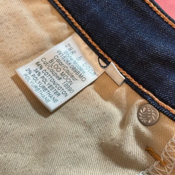 Rag & Bone New York Women’s ‘Bloo Moon’ Dark Wash Ankle Skinny Jeans Size 26 - Picture 10 of 10